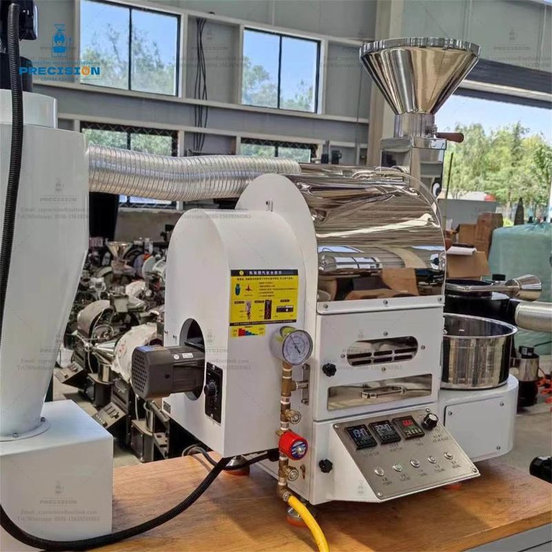 Präzision 1 kg Elektrische Kaffeerösterei Edelstahltrommel