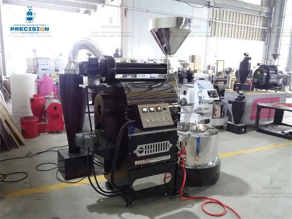 Präzisionskaffeeröstemaschine kommerziell mit Edelstahltrommelgehäuse