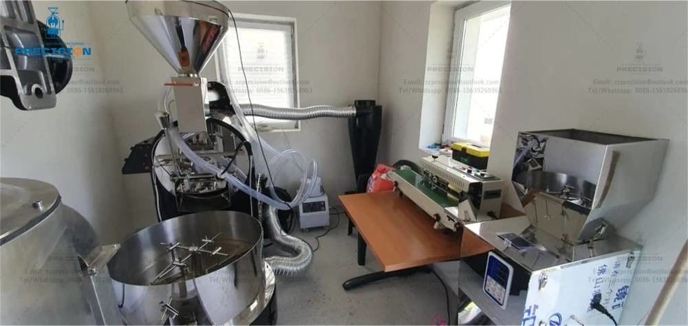 Präzisionskaffeeröstemaschine kommerziell mit Edelstahltrommelgehäuse