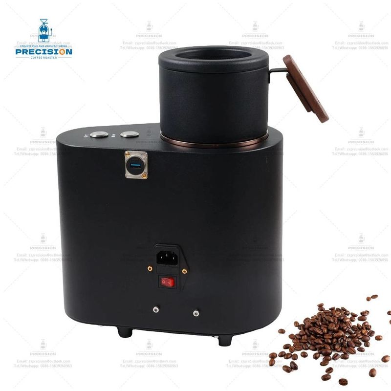 Intelligenter Kaffeeroaster mit Airbox und Kühlbecher 220V 2000W Heimkaffeeroaster Schwarz Weiß