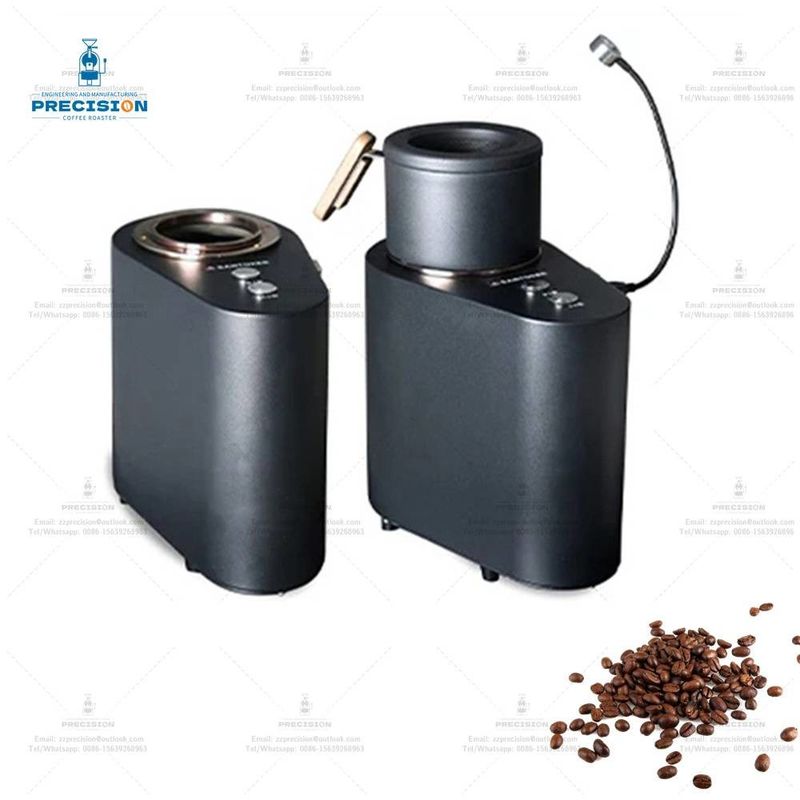 Intelligenter Kaffeeroaster mit Airbox und Kühlbecher 220V 2000W Heimkaffeeroaster Schwarz Weiß