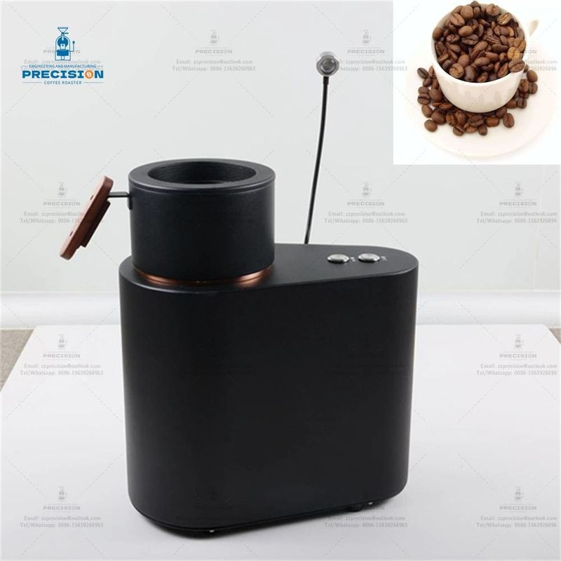 Kompakter Heimkaffeebrenner mit 200g Kapazität 1900kcal Feuerkraft und Rose Gold Kühlbecher