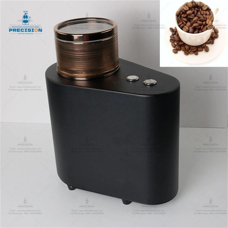 Kompakter Heimkaffeebrenner mit 200g Kapazität 1900kcal Feuerkraft und Rose Gold Kühlbecher