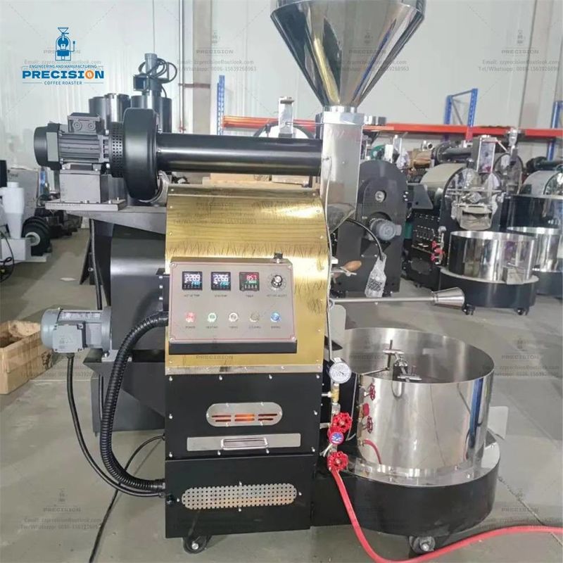 Doppelschicht Edelstahl Trommelnuss 5Kg 10Kg 15Kg Mehrfachbrenner-Röstmaschine Kaffeebohnen-Röstmaschine